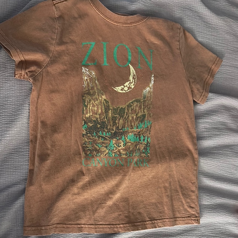 Zion Canyon Park Kids Brown T-Shirt